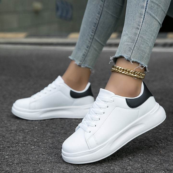 Layla - Sneaker in Pelle Bianca Donna per Stile Quotidiano