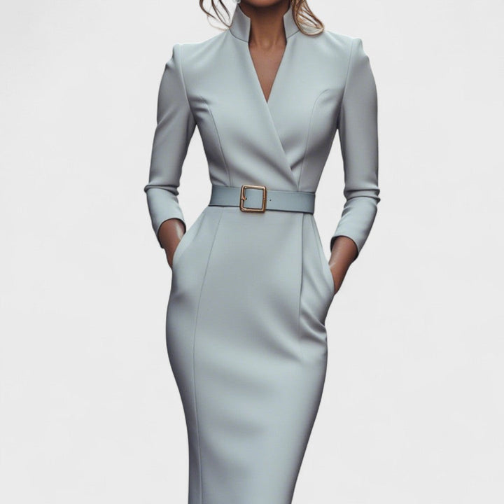 Alea | Mandarin Luxe – Maxi abito con cintura