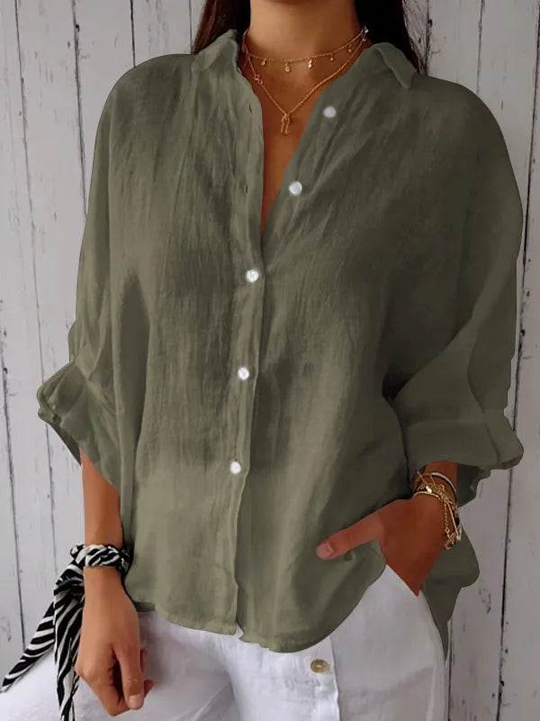 Liliana - Top in lino casual per donne