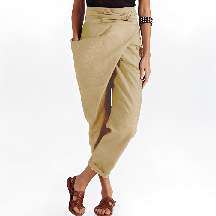 Courteney - Pantaloni harem casual a vita alta per donne