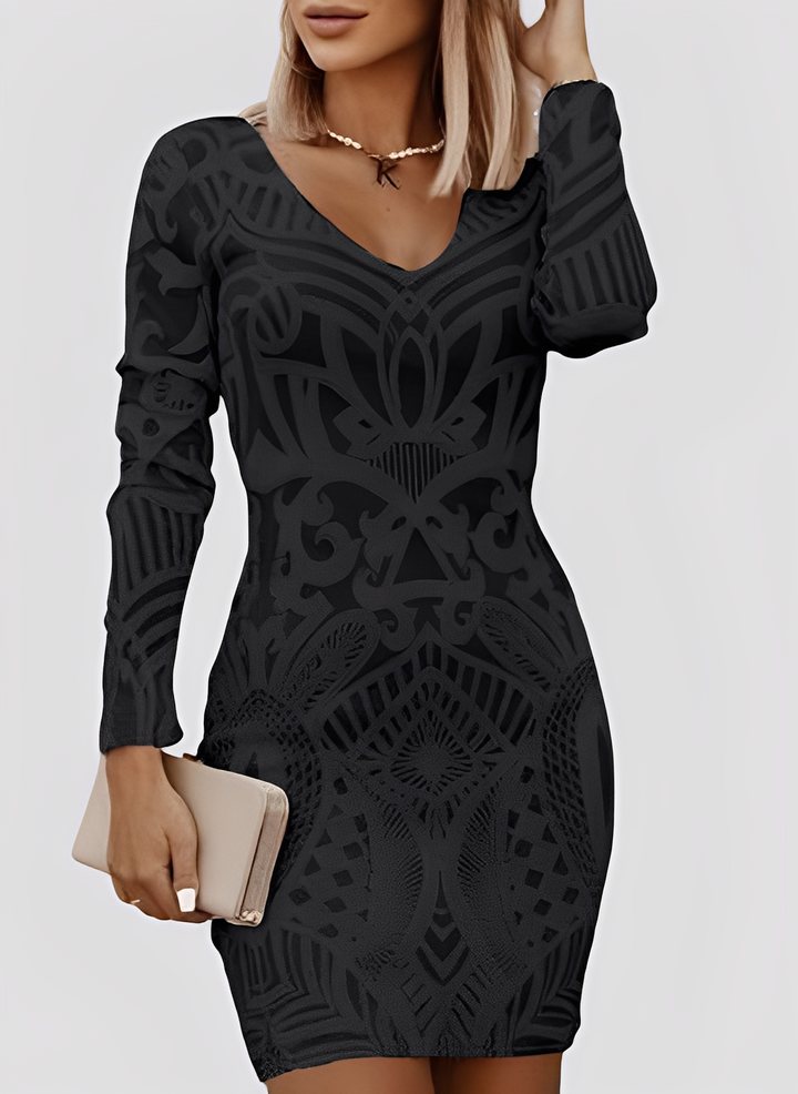 Caitlyn - Elegante abito attillato a maniche lunghe per donne