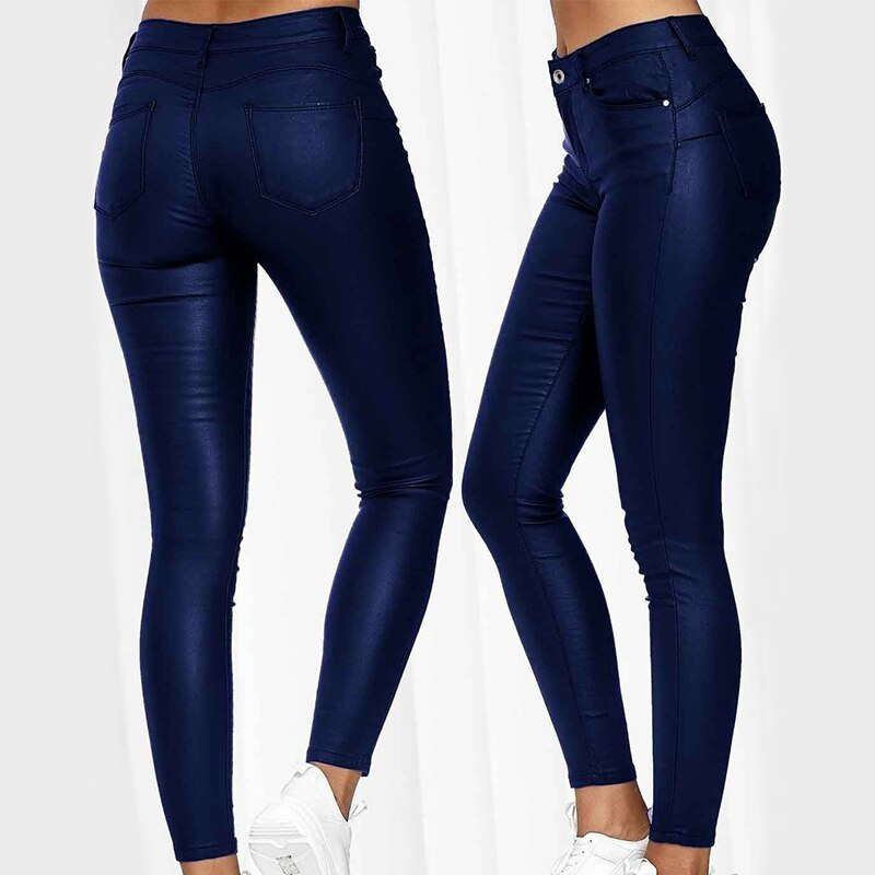 Dina – Pantaloni in pelle stretch