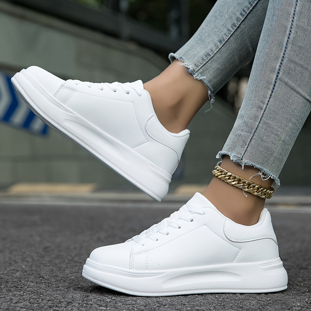 Layla - Sneaker in Pelle Bianca Donna per Stile Quotidiano