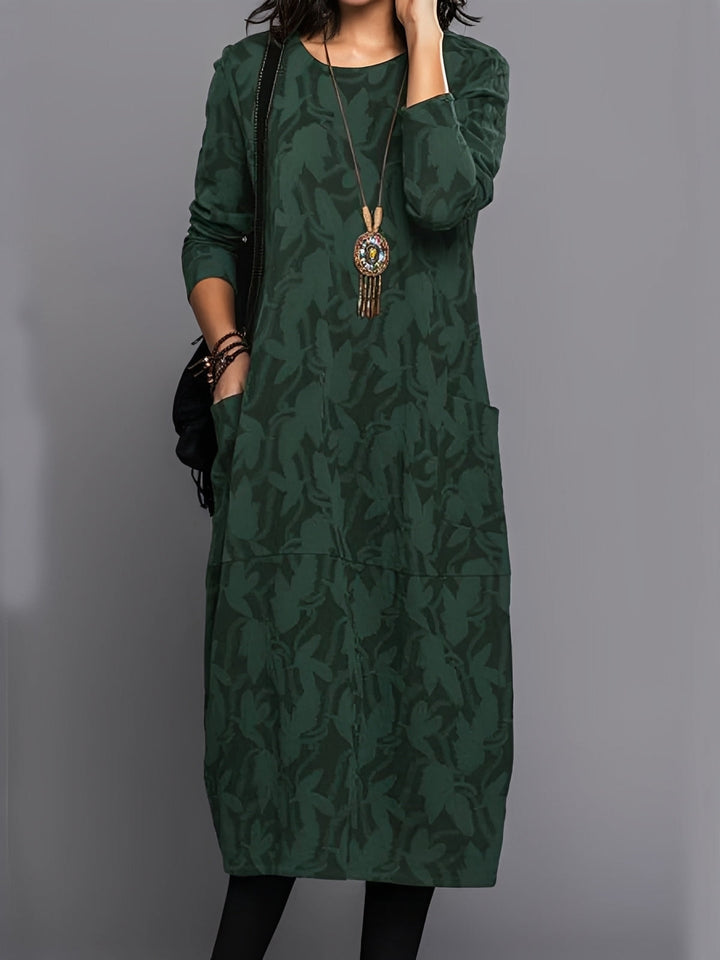 Kadence - Elegante abito a maniche lunghe con stampa per donne