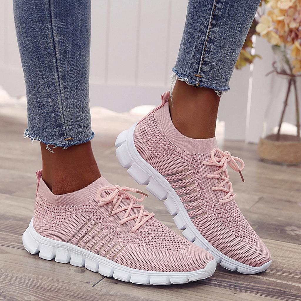 Amanda - Sneakers ortopediche in mesh intrecciato per donne