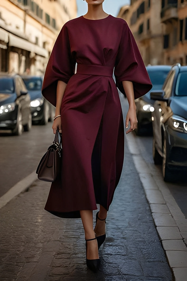 Elena - Elegante abito ampio con cintura per donne