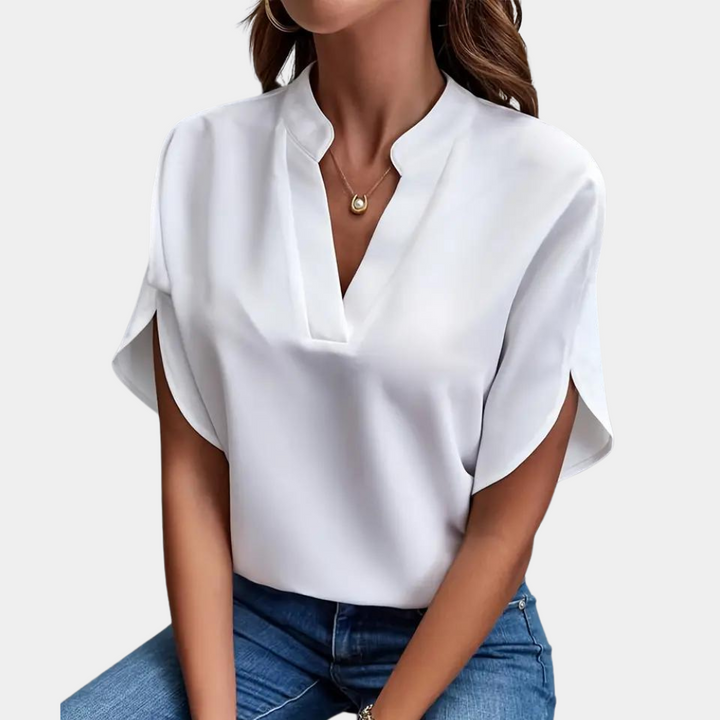 Idril - Elegante Camicetta da Donna con Manica Corta