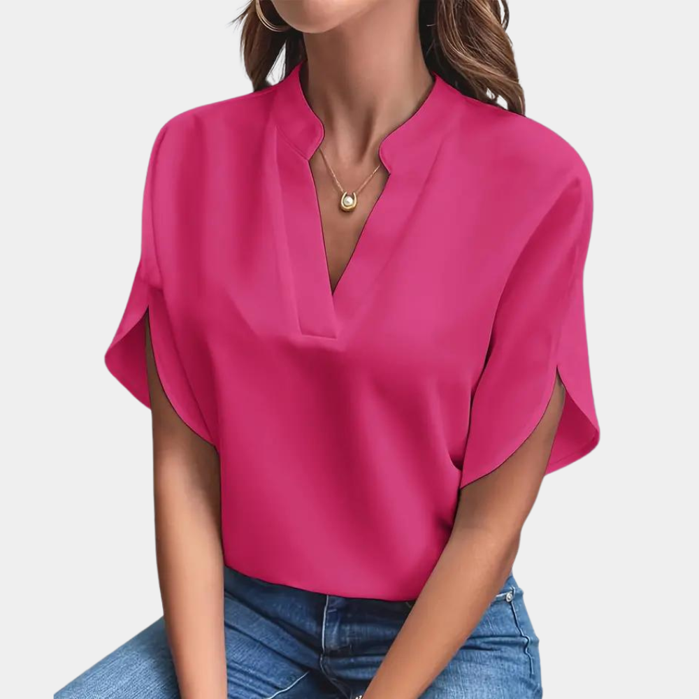 Idril - Elegante Camicetta da Donna con Manica Corta