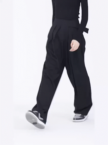 Marisa – Pantaloni larghi con chiusura a velcro