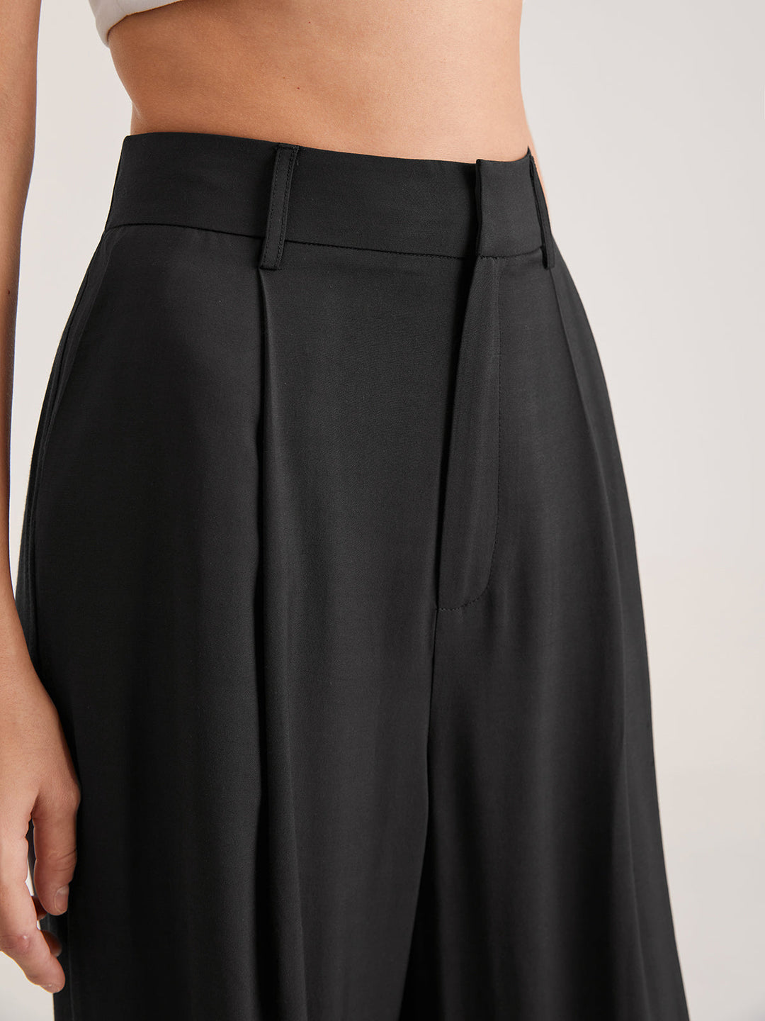 Nadia – Pantaloni a Faldini con Vita Alta
