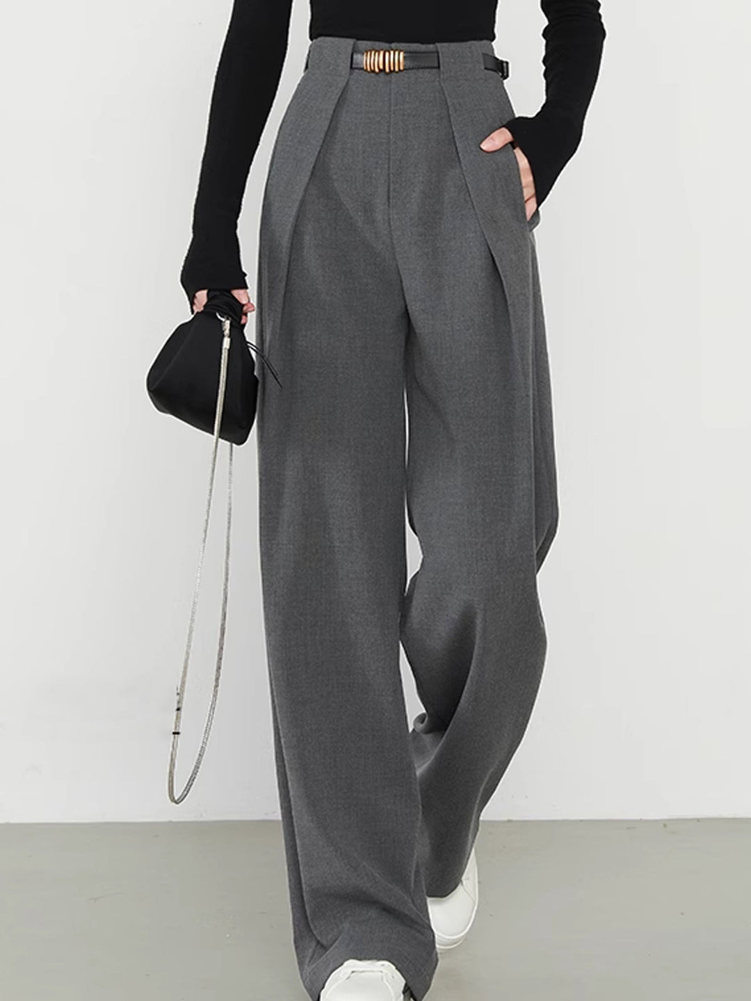 Lina – Pantaloni dritti con tasche