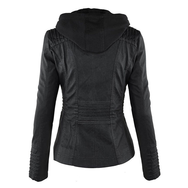 Valentina | Giacca moderna in pelle con cappuccio
