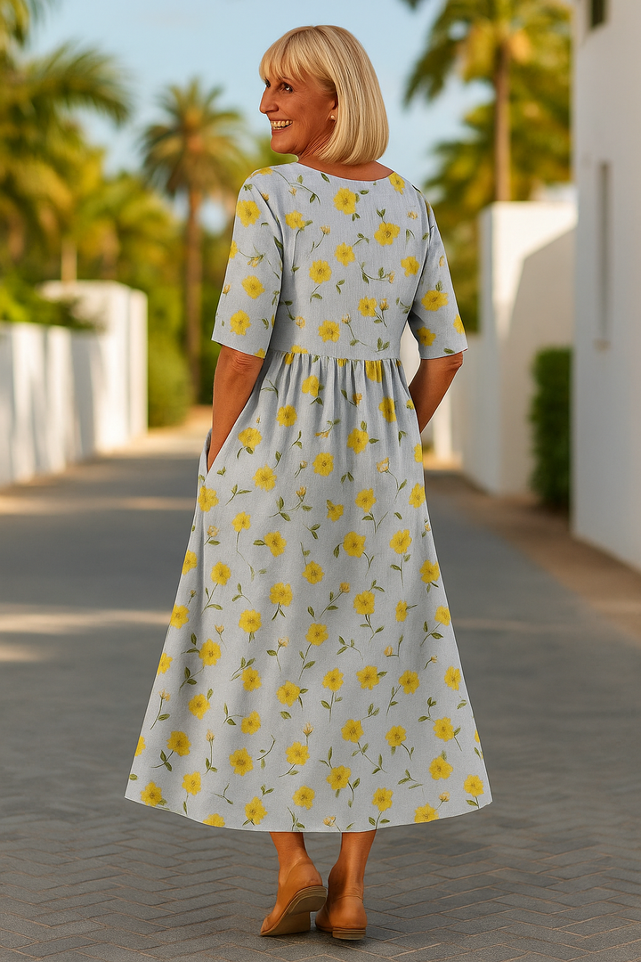 Eliza | Abito midi rilassato - Eleganza senza sforzo, comfort quotidiano