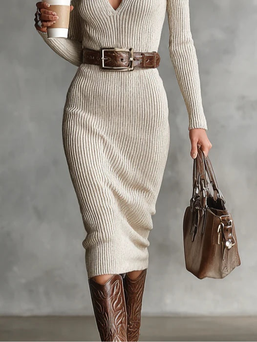 Clara | Abito elegante con collo medio alto