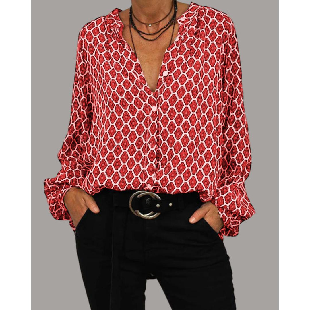Zara - Blusa Casual con Scollo a V