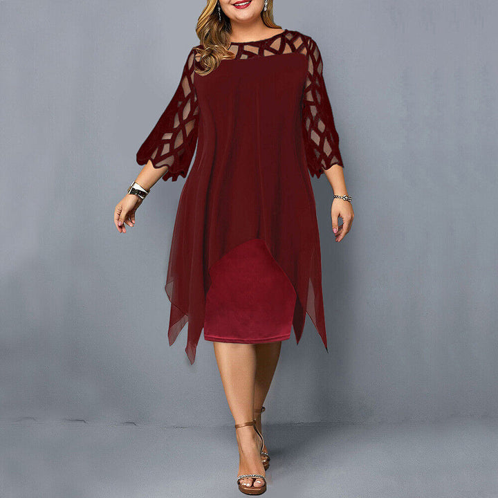 Elinor - Elegante Abito Midi Taglie Forti per Donne