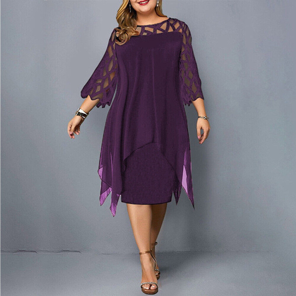 Savanna - Abito in chiffon taglia pus per donne